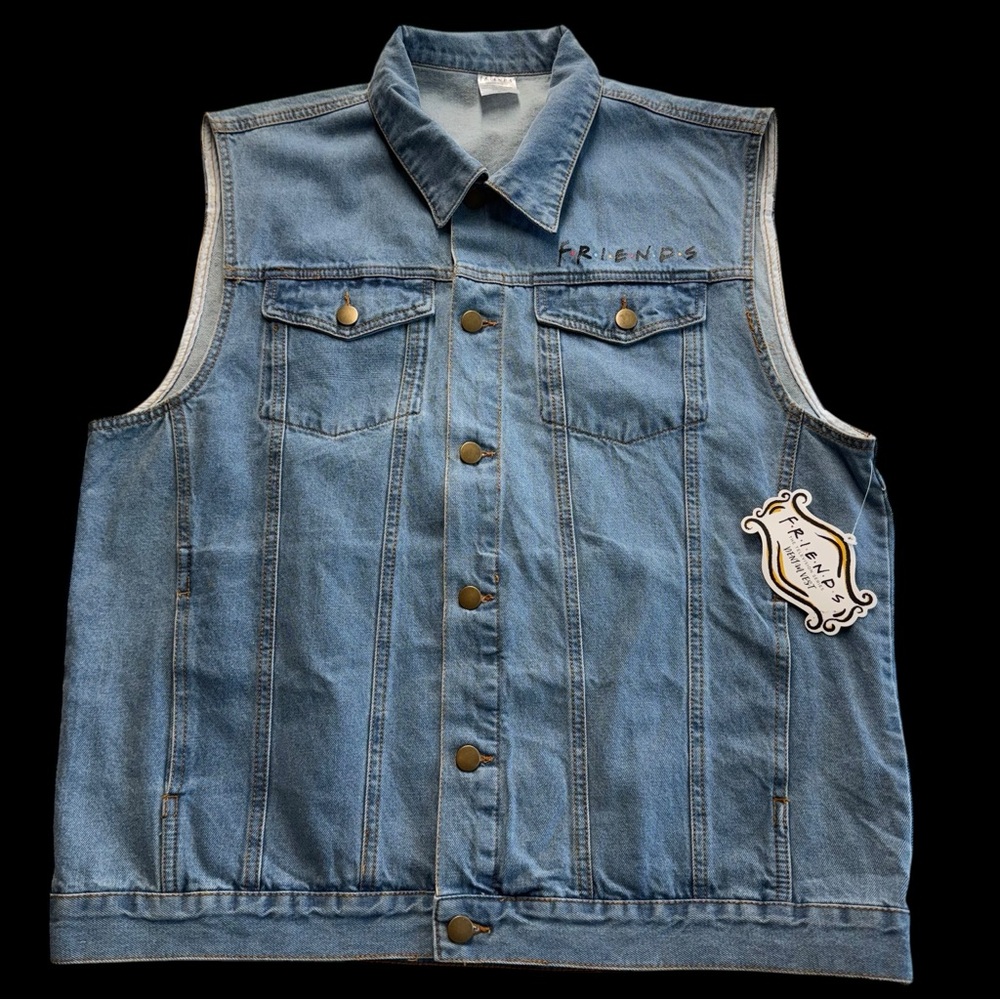 Friends TV Show "You Are My Lobster" Denim Vest Button up Jacket Unisex XL #224